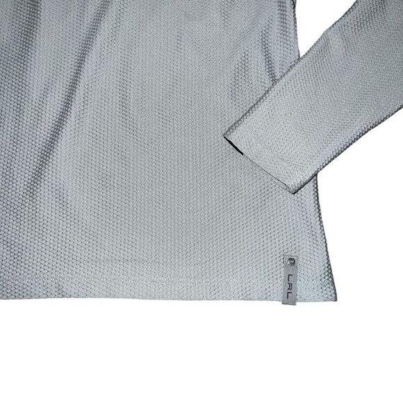 LAUREN RALPH LAUREN Grey & Black Textured 1/4 Zip Pullover Size M - Picture 3 of 7